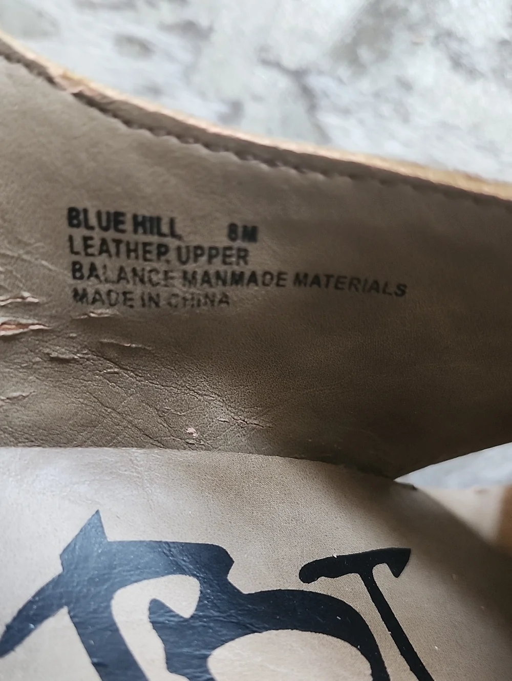 OTBT Blue Hill Tan Wedge Platform Sandal Sz8 Leather